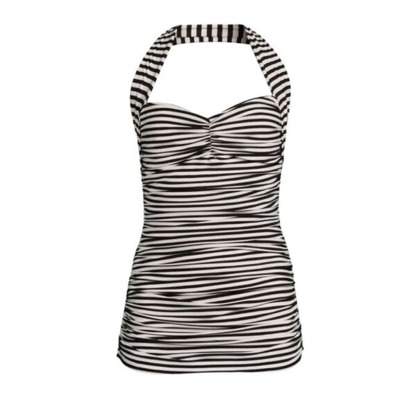 NWT NORMA KAMALI
Bill Mio Striped Ruched One-Piece Swimsuit - Picture 4 of 6